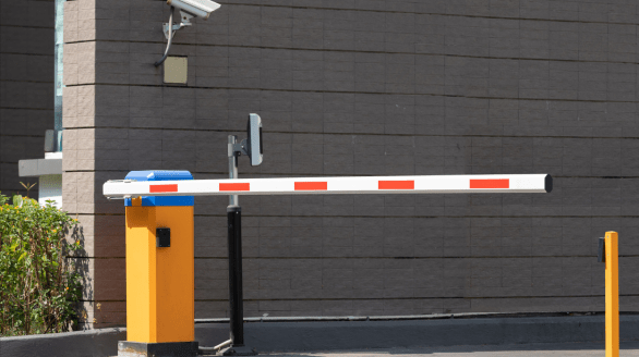 Facility manager services ensuring safety with CCTV surveillance, security gate, and access control systems.